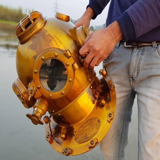 45.72 cm Scuba Diving Helmet Mark V Deep Diving divers Helmet Sea Nautical Helmet