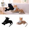 Simulation Plush Leopard Doll Home Decoration Multiple Sizes Black Child Yellow