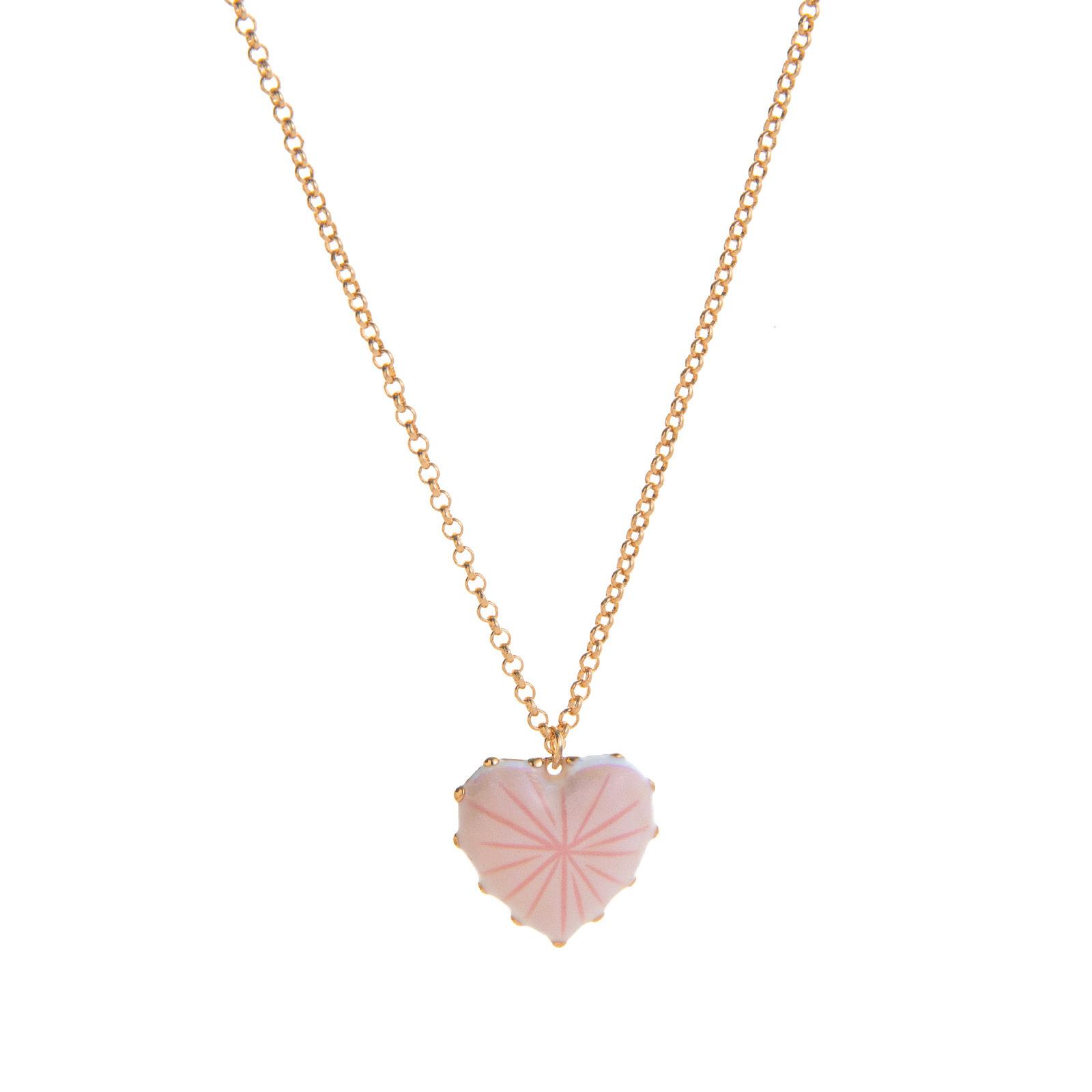 

Wind Versatile Drip Oil Love Design Pendant Clavicle Chain Small Fresh Necklace Jewelry Women