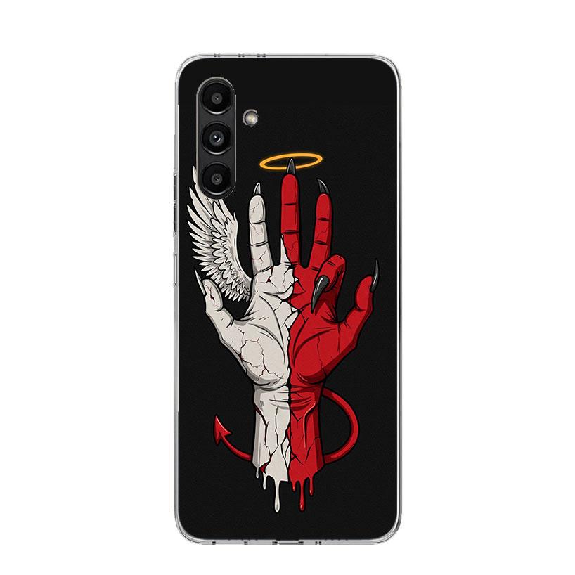 Angel Wings Devil Bad Phone Case For Samsung Galaxy A17 A16 A14 A15 A13 A57 A56 A54 A55 A53 A37 A36 A34 A35 A33 A26 A24 A25 A23