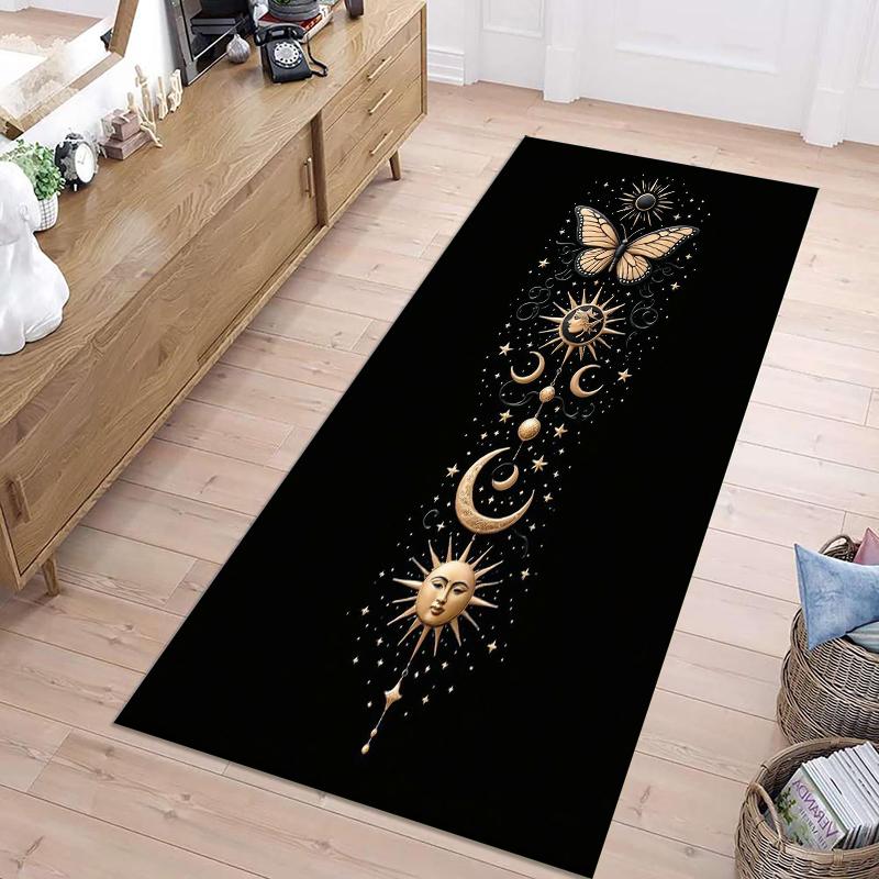 

Mystical Astrology Runner Rug Zodiac Pattern Geometric Home Decor Carpet Soft Non-Slip Floor Mat for Living Room Bedroom 40X120CM
