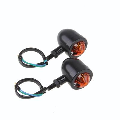 Motorcycle Universal Turn Signal Lights Mini Blinker Amber Indicator Signal Lamp 12V Retro Motor Flasher Cafe Racer Accessories