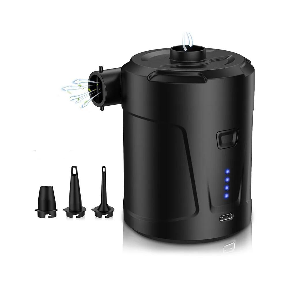 

1 набір вуличного багатофункціонального насоса для всмоктування та надування великої ємності 5200 мАг, коло для плавання, швидке надування чорний