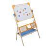 Easel for Kids with Paper Roll Learning Toy Magnetic Stickers Double Sided 360 Degree Rotating Kids