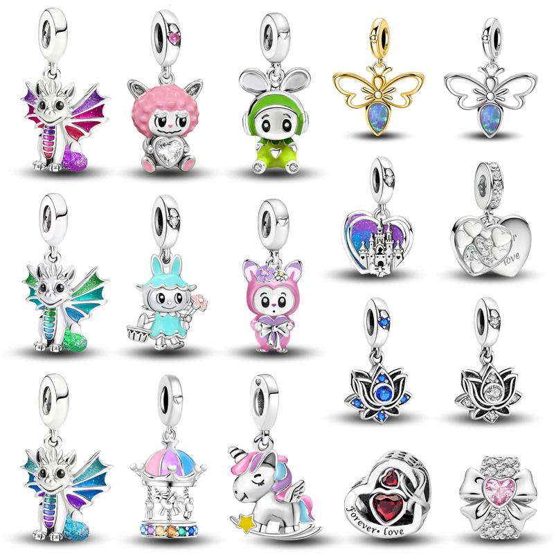 Copper Dreamy Lovely Flying Dragon Elf Series Charms Beads Fit Original Pan Bracelet High Quality Diy Jewelry