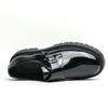2026 New button-up glossy Derby shoes British thick-soled leather shoes, men's low-top large-head suit casual shoes