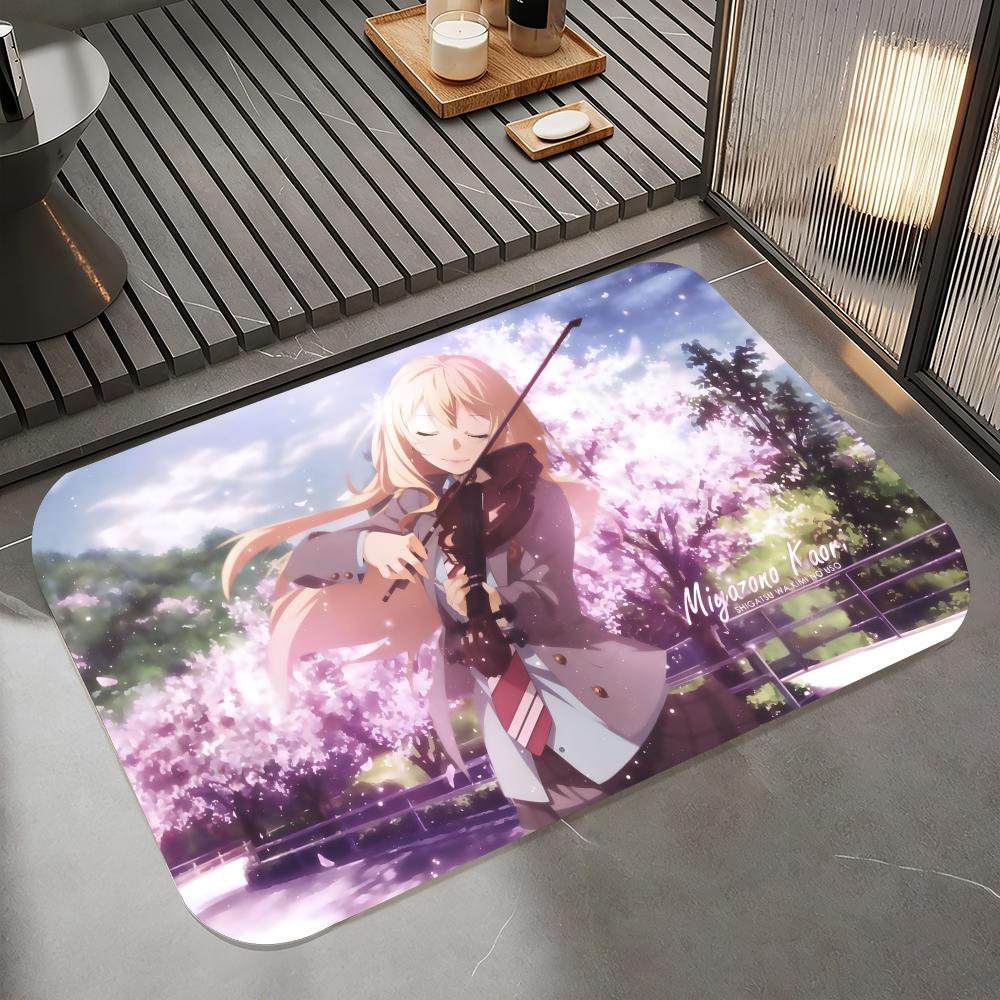 Sweet S-Horimiya Floor Mat Diatomite Bath Mat, Quick Dry Absorbent Non-Slip Door Mat