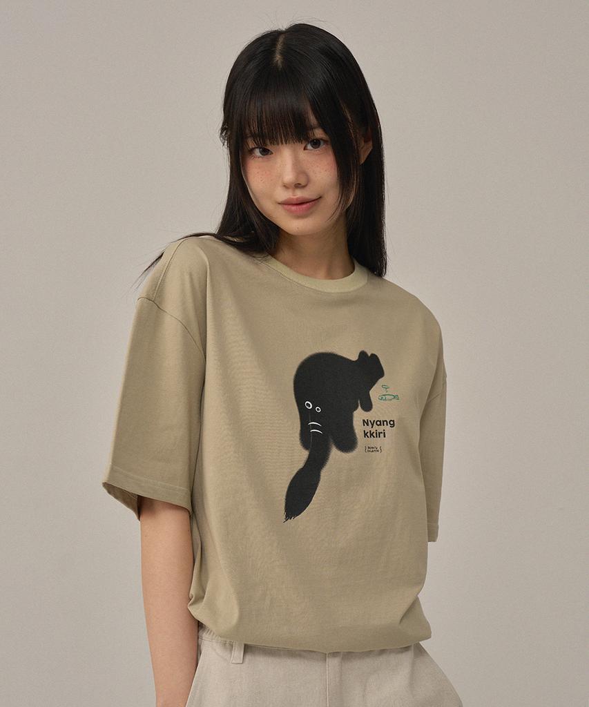 BONATSPALETTE Bp Kitty T-Shirt_Khaki Beige