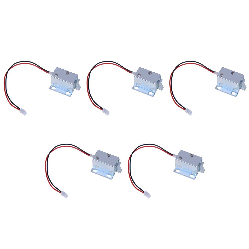 3/5Pcs DC 5V-6V 12V Magnetic Lock Mini Small Size Solenoid Electromagnetic Electronic Locker Control Cabinet Drawer Door Lock