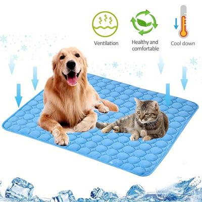 Köpekler Kendi Kendini Soğutma Matı Evcil Hayvan Kedi Soğutma Matı ve Evcil Hayvanlar İçin Uyku Matı Yaz Serin Pedleri Battaniye Yıkanabilir Buz İpek Nefes Alabilir Mat