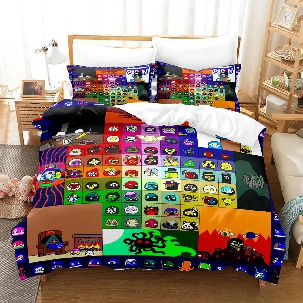 New Countryball Polandballs Bedding Set Single Twin Full Queen King Size Bed Set Aldult Kid Bedroom Duvet Cover Sets 3D Anime