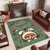 Forest Theme Crystal Velvet Floor Rug Personalized Custom Name Text Warm Carpet Home Decoration