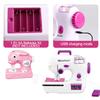 Sewing Machine Toys, Portable Battery Powered Sewing Machine with Measuring Tape and Fabric, Gifts for Kids not Include Battery
