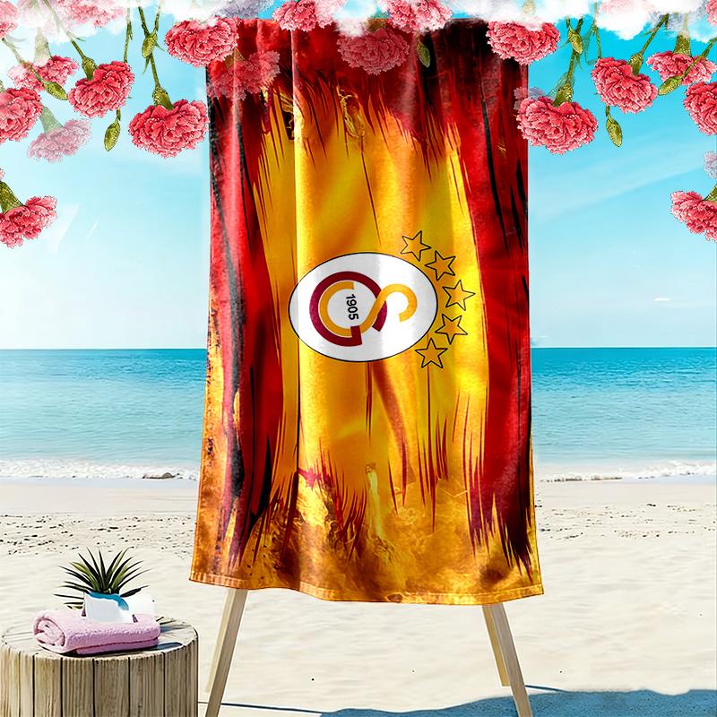 Galatasaray S.K Print Beach Towel, Large Soft Quick Dry Towel for Beach Camping Swimming