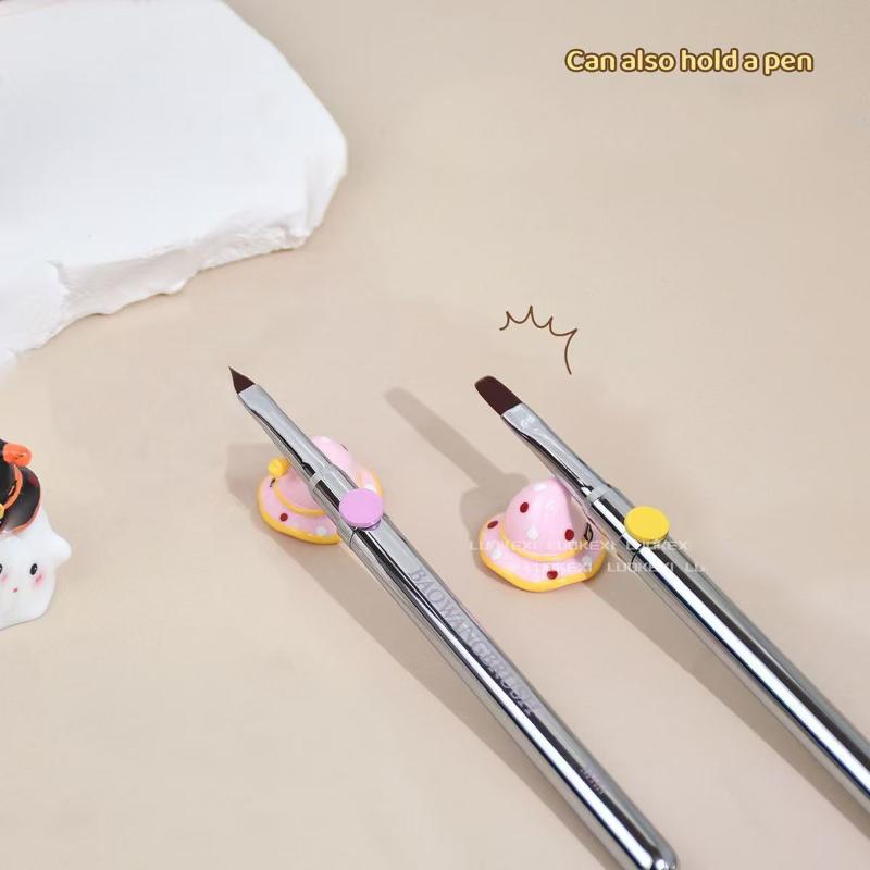 Mini Nail Polish Powder Liquid Nail Cup Nail Brush Cleaning Tools Liquid Power For Mixing Bowl Ghost Cartoon Brush Holder Dish