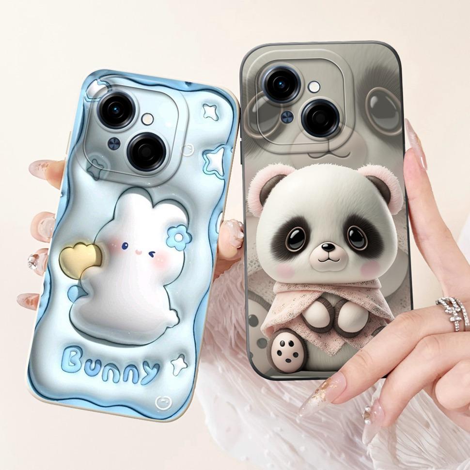 Cute Panda For Tecno Spark Go 1 2024 Case Soft Silicone Cover For Tecno Spark Go 2025 SparkGo 1 Go1 Pop 9 Pop9 Case Bags 6.67"