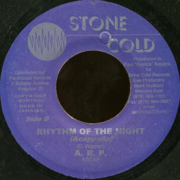 7inch Record A.R.P. - Rhythm Of The Night none Stone Cold Jamaica Reggae, Ska & Dub Used