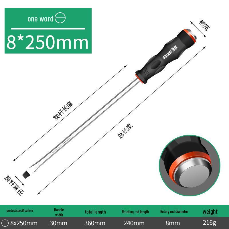 Multi-Function Screwdriver Set: Cross-Head, Slotted, Torx, Hammerable Flat-Head Tools