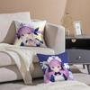 H-Hololive M-Minato Aqua Pillow Case Printing Pillowcase Living Room Sofa Cushion Cover Bedroom Room Decor