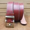 Men's Retro Hand-Stitched Washed Leather Belt - 100% Top Layer Cowhide, Business Casual, Creative Design