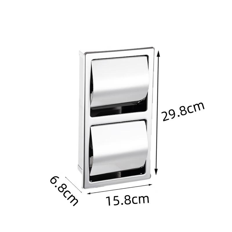 cmaos Wall Mounted Double Toilet Paper Holder with Hook