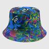 Dye Tie Fisherman Hat Uv Protection Assorted Colors Print Butterfly Cat Leaf Cap