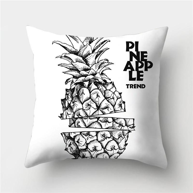 Black and White Geometric Stripe Pattern Pillowcase Home Living Room Sofa Decorative Cushion Cover Pillowcase