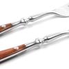 Cuchillos para carne Tenedor Cuchara Mango de madera Cubiertos estilo Laguiole Cubiertos de acero inoxidable Cena