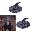 Halloween Witch Hat Costume With Bat And Pumpkin Print For Stage Performance And Party Decor