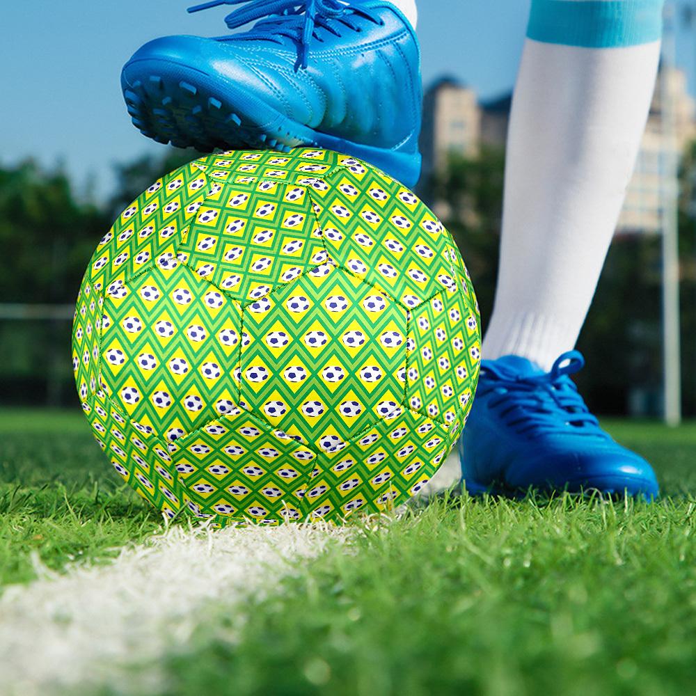 1 Stück Fußball Größe 5 Geeignet für Training & Spiele, Maschinengenäht, Verschleißfeste Anti-Rutsch-Oberfläche, Geschenk für Weihnachten, Geburtstag. Q617032