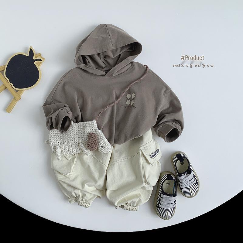 Trendy Kids' Hooded Sweatshirts: 2025 Spring Korean-Style Long-Sleeve T-Shirts for Boys & Girls