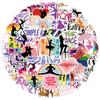 50pcs Graffiti Dance Stickers Dancing Decals for DIY Decor Phone Laptop Scrapbook Stationery Water Bottle Guitar