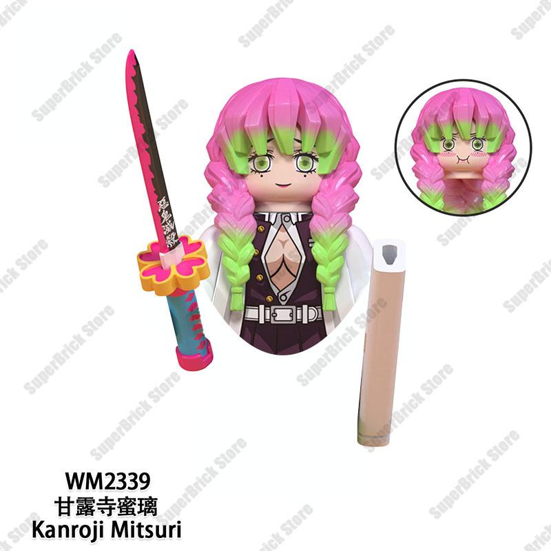 Demon Slayer Mini Action Figures Hot Anime Dolls Bricks Kamado Tanjirou Kibutsuji Muzan Building Blocks Model Toys Kids Gift Set