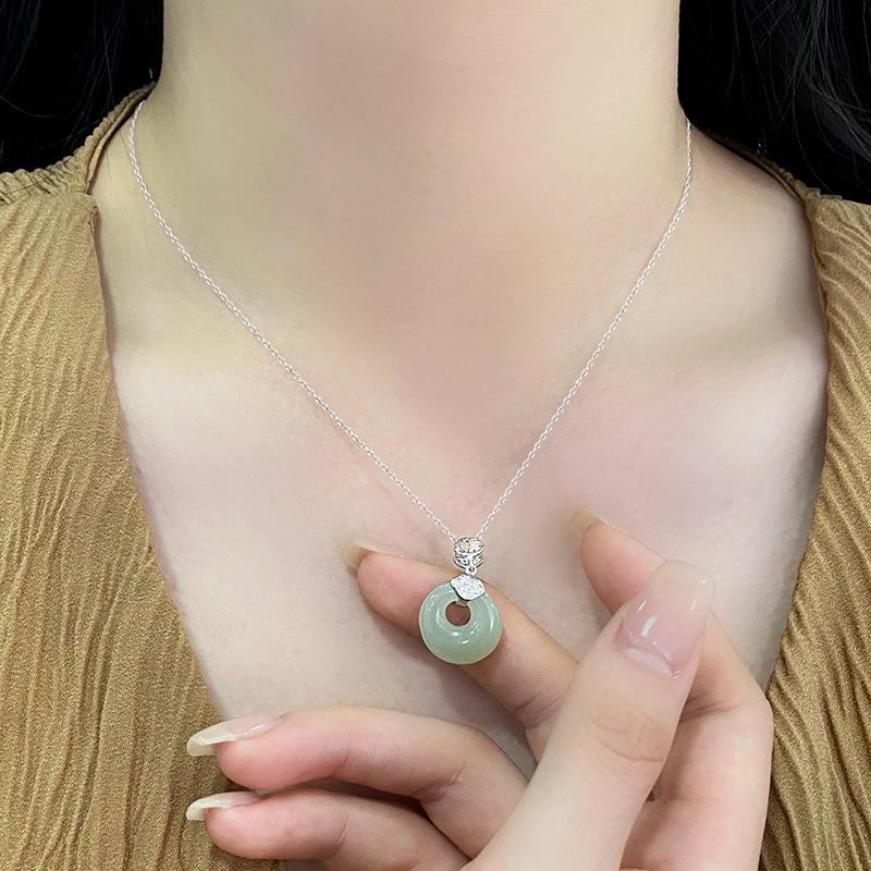 Nowy chiński naszyjnik z łańcuszkiem bezpieczeństwa marki Fu, żeński łańcuszek Guofeng China-Chic