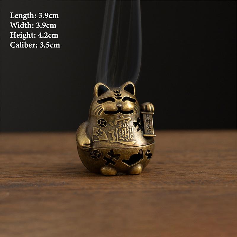 Vintage Alloy Incense Burner Stick Holder Three Legged Hollow Out Mini Sandalwood Censer Incense Burner Home Decoration