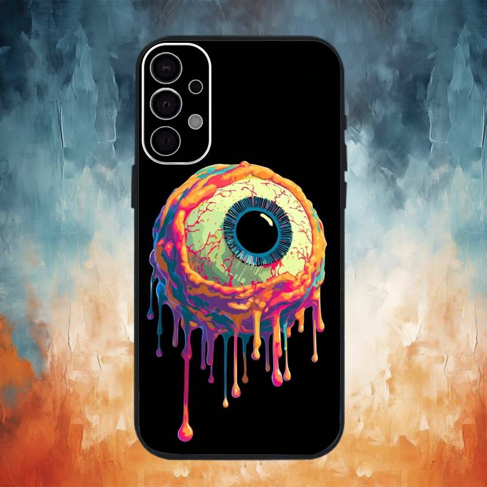 

colorfulEye Painting Art Phone Case For Samsung S26,25,24,23,22,21,20,30,Ultra,Plus,Fe,Lite Black Shell Samsung S20plus5G