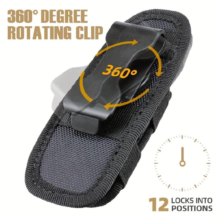 Multifunctional Rotating Clip Holsters Nylon Design Hiking Accessory Pouch Suitable for Camping Tool Emergency Use