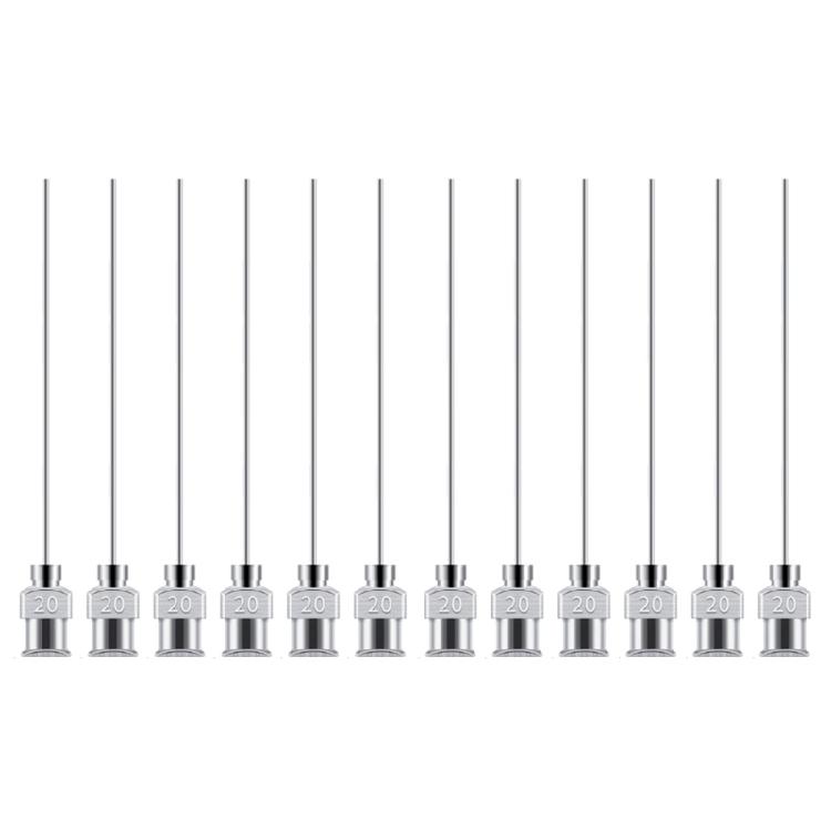 Pack of 12 Long Lastingly Stainless Steel Needle 50mm for Accurate Adhesive Dispensing with Enhancing Flows In DIY Projects