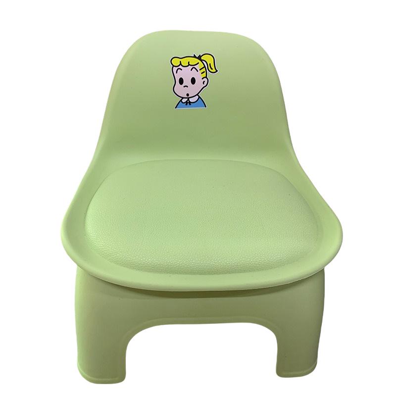 Children's Non-Slip Detachable Low Backrest Stool for Indoor/Outdoor Use