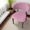 Funda para Silla con Respaldo en Forma de C Color Sólido Elástica Extraíble Fundas Divididas para Sillas de Madera Decoración del Hogar Protector de Asiento a Prueba de Polvo