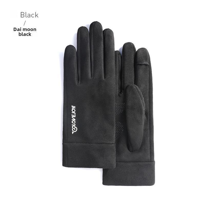 Suede Touchscreen Gloves: Windproof, Warm, Unisex for Autumn/Winter - Ideal for Outdoor, Riding, Skiing, Motorcycling