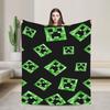 Creeper Big Face Videogame  Blanket Game Flannel Novelty Soft Throw Blanket for Bedding Lounge Spring/Autumn