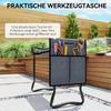 Steel Frame Padded Garden Kneeler, with Tool Bag - Grey