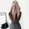 140X85X63cm Vintage Print Triangle Scarf Silk Feel Scarves Headband Neck Wrap Waist Belt Shoulder Shawl for Women Daily Outfit