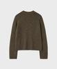 NOIRER Alpaca Boucle Ribbed Zip-Up (Khaki)