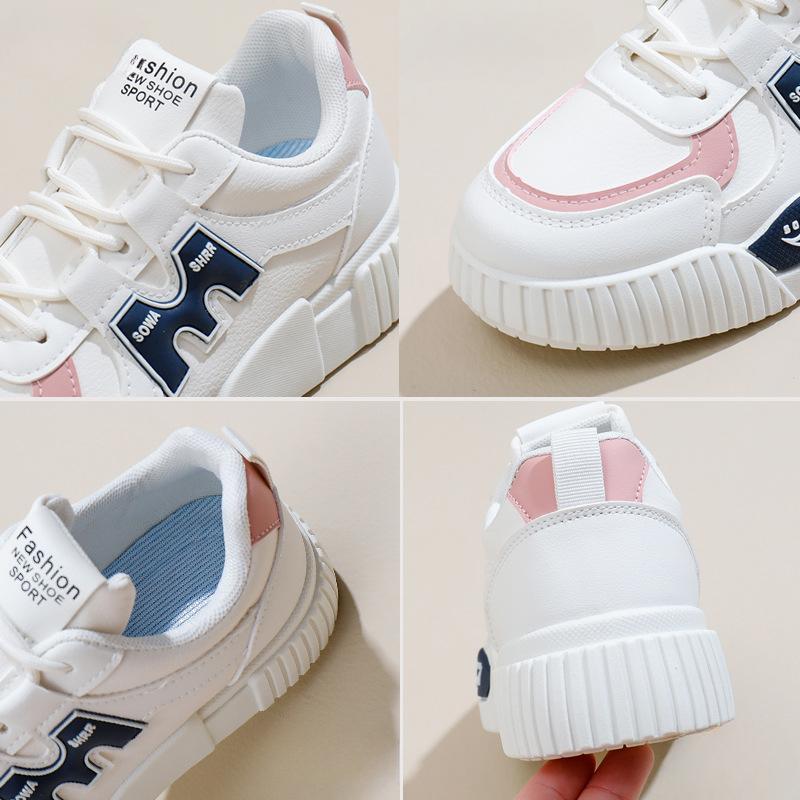 Podzimní pohodlná obuv Nová dámská studentská Zvýšená podrážka Sportovní plátěné boty Ležérní obuv Móda