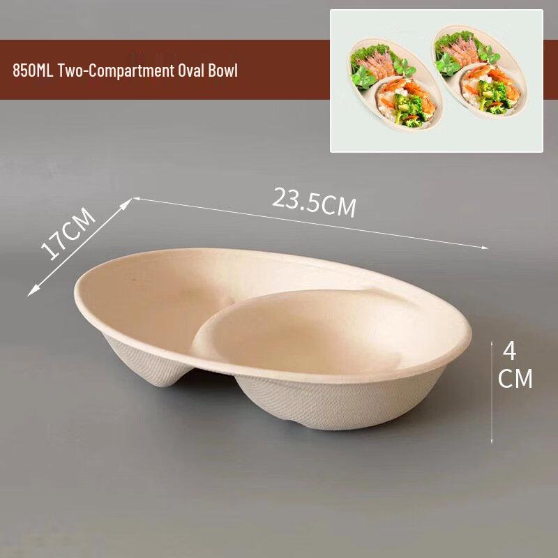

ZISIZ Oval Food Container Bowl