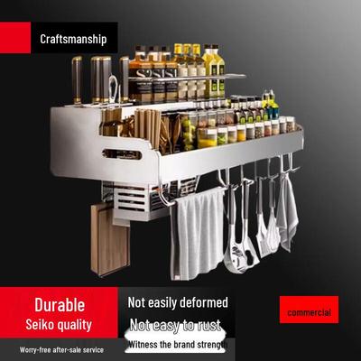 Stainless Steel Wall-Mounted Kitchen Storage Rack