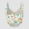 Women Floral Print Camisole Summer Fashion Streetwear Bohemian Bodycon Cropped Tops Retro Designer Irregular Tank Tops