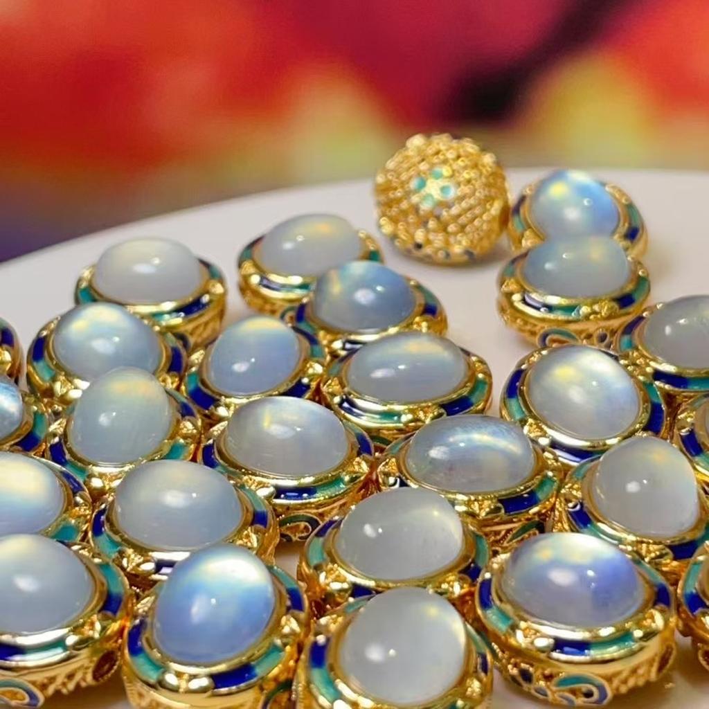 2Pcs Natural Stone Aquamarine Beads DIY Isiolation Beads For Jewelry Making DIY Necklace Bracelet Earrings Accessory